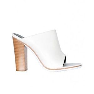 Tibi Ivory Bee Nappa Mule